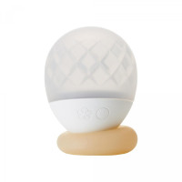 Вибратор для клитора с подсветкой Ukidama Iroha, на подставке, силиконовый, белый, 7 х 5.7 см