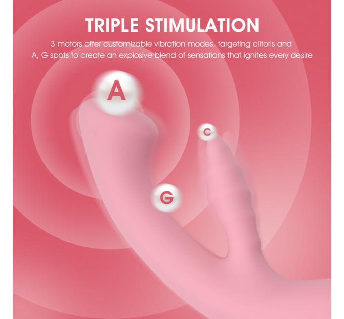 Вибратор кролик CHISA Aphrovibe The Unicorn для стимуляции точки G, розовый