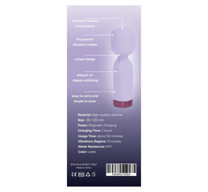 Вибратор-микрофон Sweet Em, 10 виброрежимов, фиолетовый, 12.5 х 3.8 см