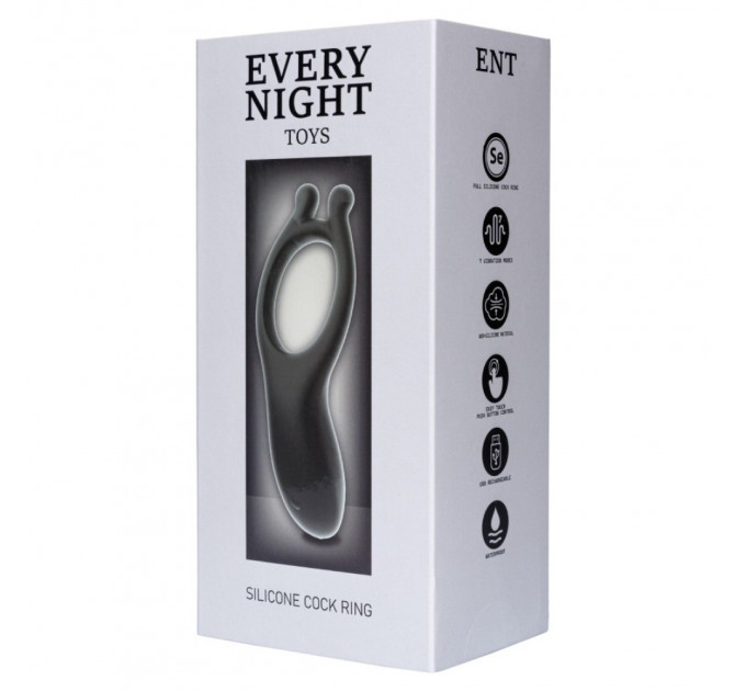 Вібраційне ерекційне кільце Every Night Toys з відростками для додаткової стимуляції клітора