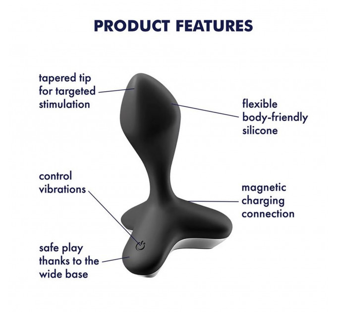 Виброанальный плаг Satisfyer Game Changer черный