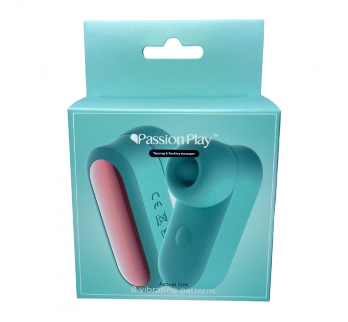 Вібростимулятор для клітора Passion Play у вигляді навушника, 8 режимів, бірюзовий