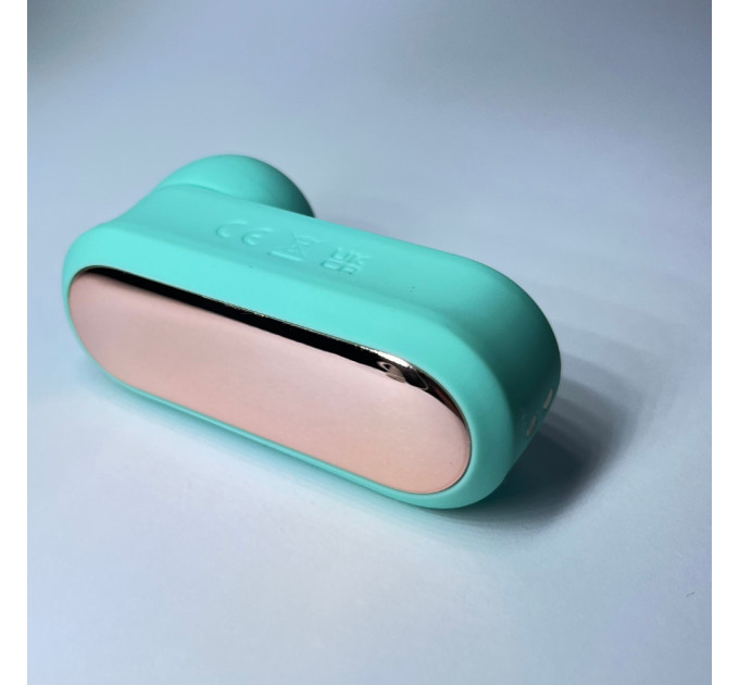 Вібростимулятор для клітора Passion Play у вигляді навушника, 8 режимів, бірюзовий