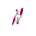 Зажимы на соски DS Fetish Nipple clamps feather L red
