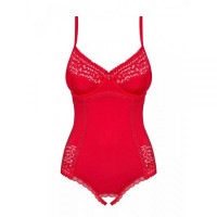 Боди Obsessive Jolierose teddy red L/XL