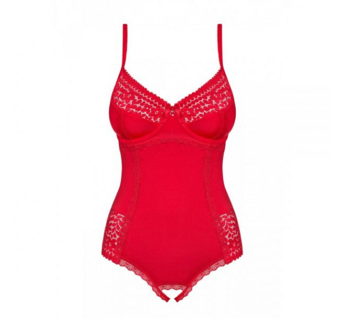 Боди Obsessive Jolierose teddy red L/XL