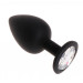 Анальная пробка Black Silicone Diamond, S