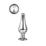DT21823 анальна пробка конічної форми Dream Toys GLEAMING LOVE SILVER PLEASURE PLUG S
