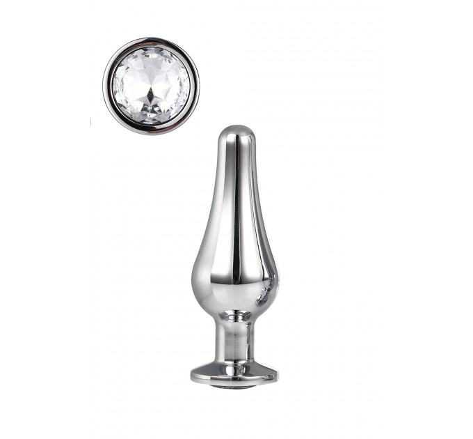 DT21823 анальна пробка конічної форми Dream Toys GLEAMING LOVE SILVER PLEASURE PLUG S