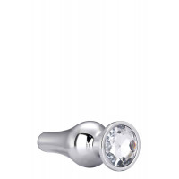 DT21823 анальна пробка конічної форми Dream Toys GLEAMING LOVE SILVER PLEASURE PLUG S