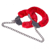 Поножи DS Fetish Metal Ankle Cuffs, красный