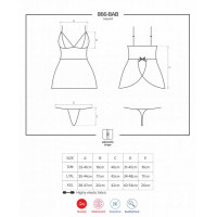 Бебидолл Obsessive 866-BAB-1 babydoll & thong L/XL