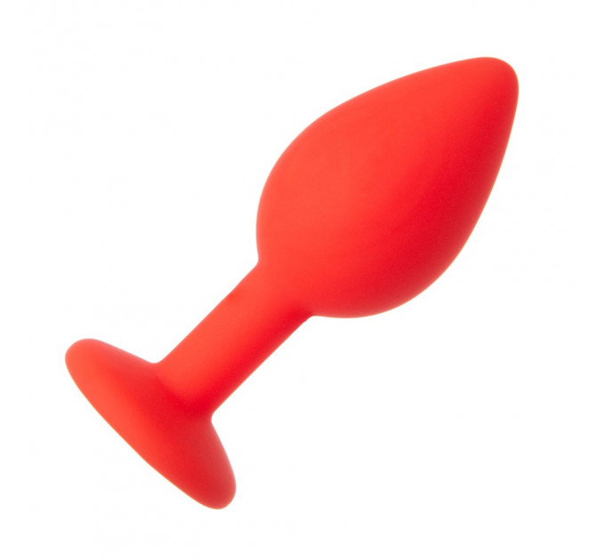 Анальная пробка Red Silicone White Shape M, 8 x 3.5 см