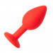 Анальная пробка Red Silicone White Shape M, 8 x 3.5 см