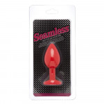 Анальная пробка Red Silicone White Shape M, 8 x 3.5 см