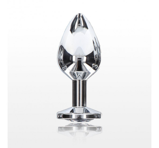 Анальная пробка металлическая Toy Joy Starlight Booty Jewel c белым кристаллом, Medium