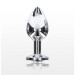 Анальная пробка металлическая Toy Joy Starlight Booty Jewel c белым кристаллом, Medium