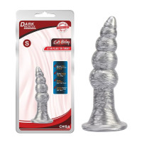 Анальная пробка на присоске Chisa Dark Muscle Colt Bisley серебряная, 10.5 см х 2.8 см, S