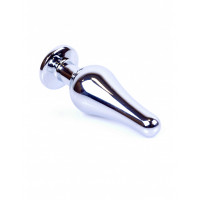 Анальна пробка з рожевим кристалом Plug-Jewellery Silver BUTT PLUG-Pink