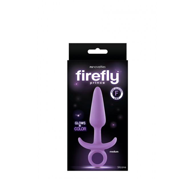 Анальная пробка светящаяся NS Novelties FIREFLY PRINCE MEDIUM PURPLE