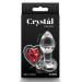 Анальная прозрачная пробка с сердцем NS Novelties Crystal Desires Red Heart стеклянная, Mini