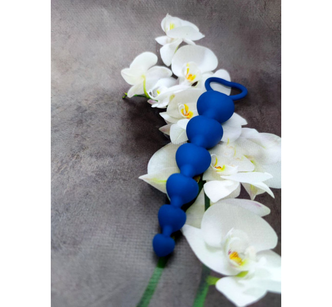 Анальная цепочка Loveshop Blue 18, 8х3, 2 см