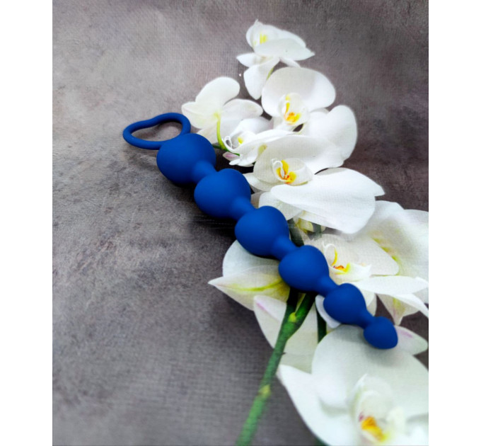 Анальная цепочка Loveshop Blue 18, 8х3, 2 см