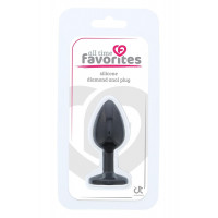 Анальна пробка Dream Toys All Time Favorites чорна з фіолетовим каменем Анальна пробка Dream Toys All Time Favorites чорна з фіолетовим каменем