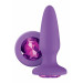 Анальная пробка с кристаллом NS Novelties Glams Purple Gem, фиолетовый