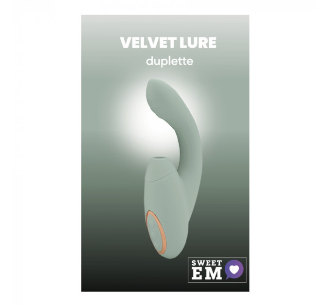 Бесконтактный вибратор с двойной стимуляцией и подогревом Sweet Em, серый