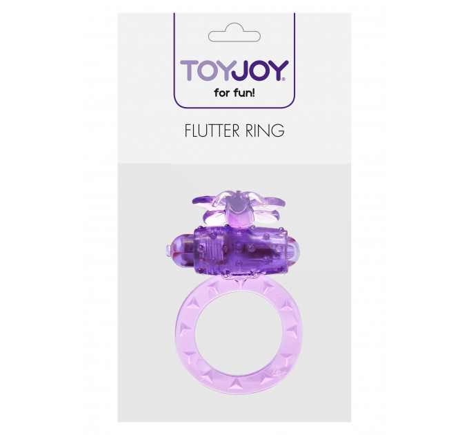 Ерекційне кільце з вібрацією Toy Joy, фіолетове