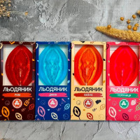 Леденец на палочке в форме вагины VidDushi SHE со вкусом Клубника (без сахара), 17 гр