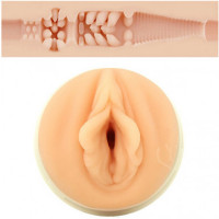 Мастурбатор вагина в колбе Fleshlight Stoya реалистичный из киберкожи, телесный