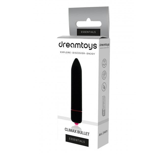 Мини вибромассажер DREAM TOYS 10-SPEED CLIMAX BULLET BLACK