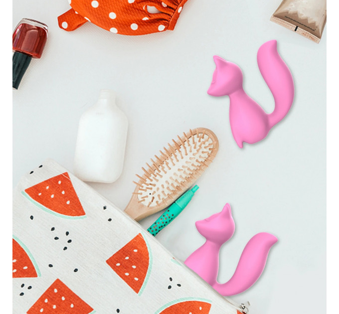 Міні-вібратор кліторальний Every Night Toys Doris у формі лисиці світло-рожевий, 10 режимів вібрації