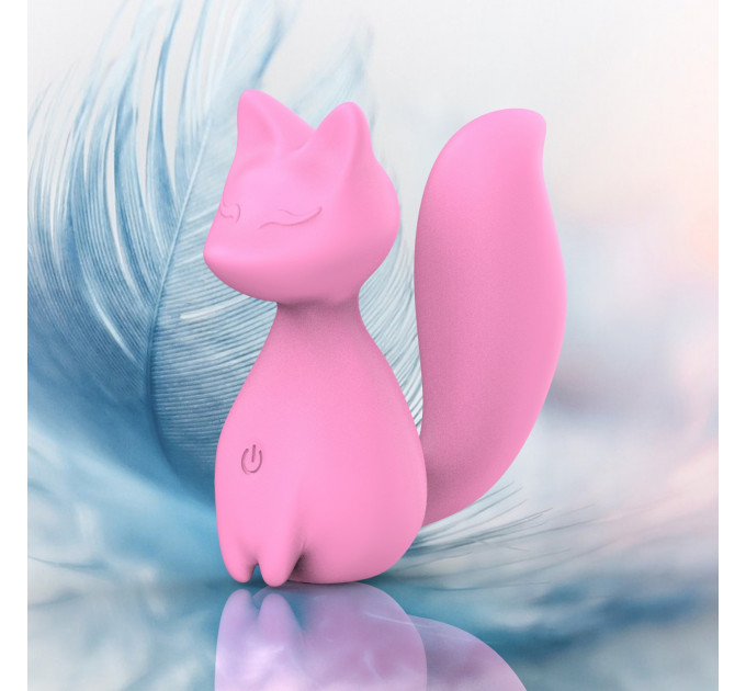 Міні-вібратор кліторальний Every Night Toys Doris у формі лисиці світло-рожевий, 10 режимів вібрації