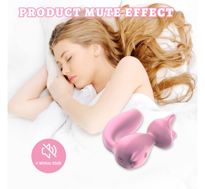 Мини-вибратор клиторальный Every Night Toys Doris в форме лисы светло-розовый, 10 режимов вибрации