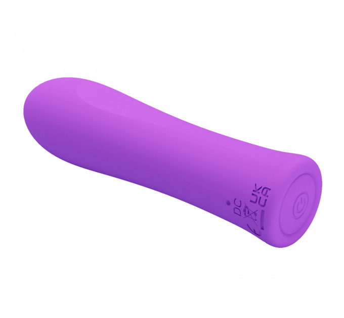 Мини-вибратор PRETTY LOVE Alfreda 12 режимов, фиолетовый, 10.2 х 2.6 см