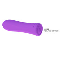 Мини-вибратор PRETTY LOVE Alfreda 12 режимов, фиолетовый, 10.2 х 2.6 см