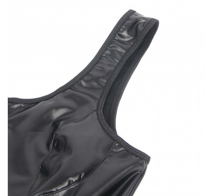 Сукня з блискавкою Star Night з імітацією шкіри, чорна, XS