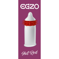 Презерватив со стимулирующими усиками EGZO Hot Red латексный