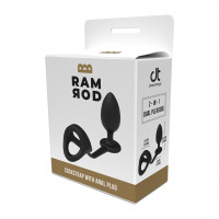 Пробка анальная с эрекционным кольцом Dream Toys Ramrod черные