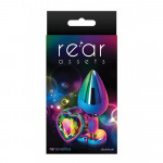 Райдужна анальна пробка Rear Assets Rainbow Butt Plug S