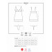 Сорочка эротическая с кружевом Obsessive Сhemise 853-CHE-1 белая, L/XL