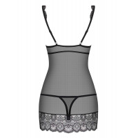 Сорочка еротична з мереживом Obsessive Сhemise 853-CHE-1 біла, L/XL