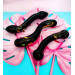 Стеклянный двухсторонний фаллоимитатор Secret Kisses Handblown, черный