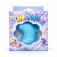 Стимулятор клітора з довгим обертовим язичком UNIVIBE Єдиноріг, 10 режимів, блакитний