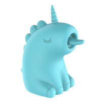 Стимулятор клітора з довгим обертовим язичком UNIVIBE Єдиноріг, 10 режимів, блакитний Стимулятор клітора з довгим обертовим язичком UNIVIBE Єдиноріг, 10 режимів, блакитний