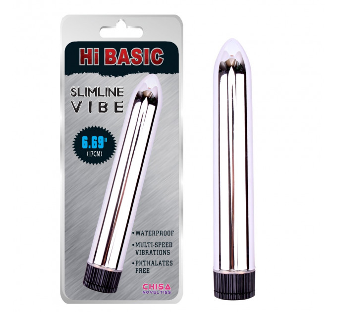Вибромассажер Chisa HI BASIC Slimline Vibe, серебристый