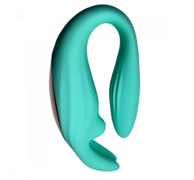 Вібратор для пар у формі зайця Passion Play з пультом, бірюзовий